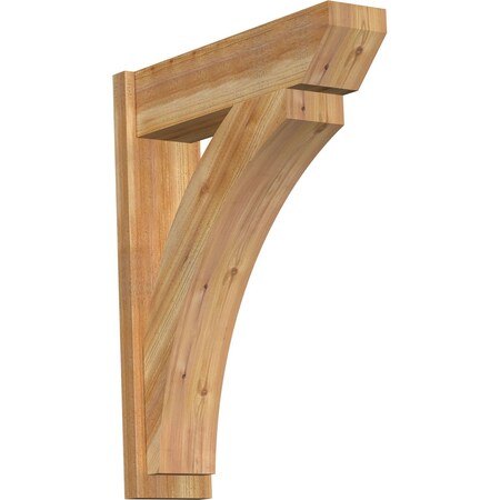 Ekena Millwork Thorton Slat Rough Sawn Outlooker, Western Red Cedar, 8"W x 30"D x 38"H OUT08X30X38THR06RWR